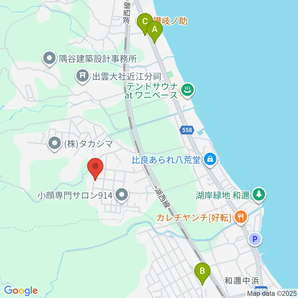BOSCO MUSIC周辺のカフェ一覧地図