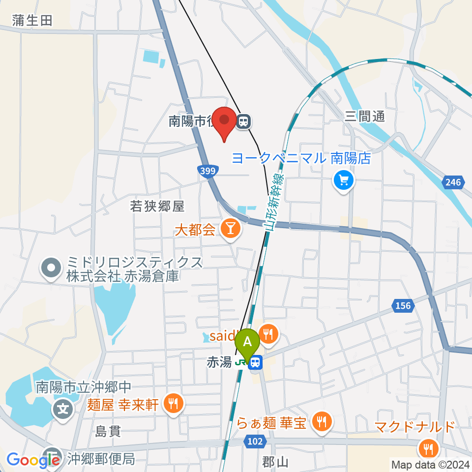 シェルターなんようホール周辺のカフェ一覧地図