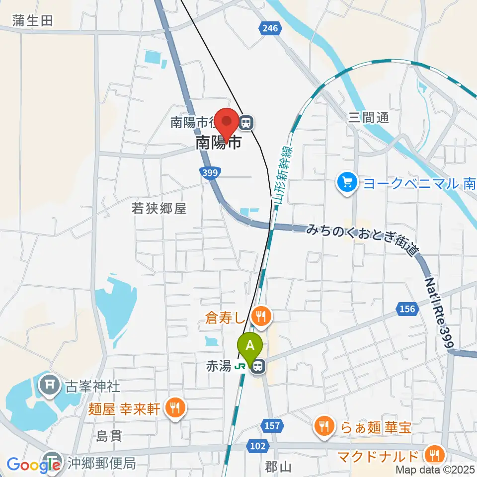 シェルターなんようホール周辺のカフェ一覧地図