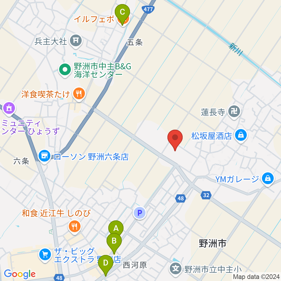 さざなみホール周辺のカフェ一覧地図