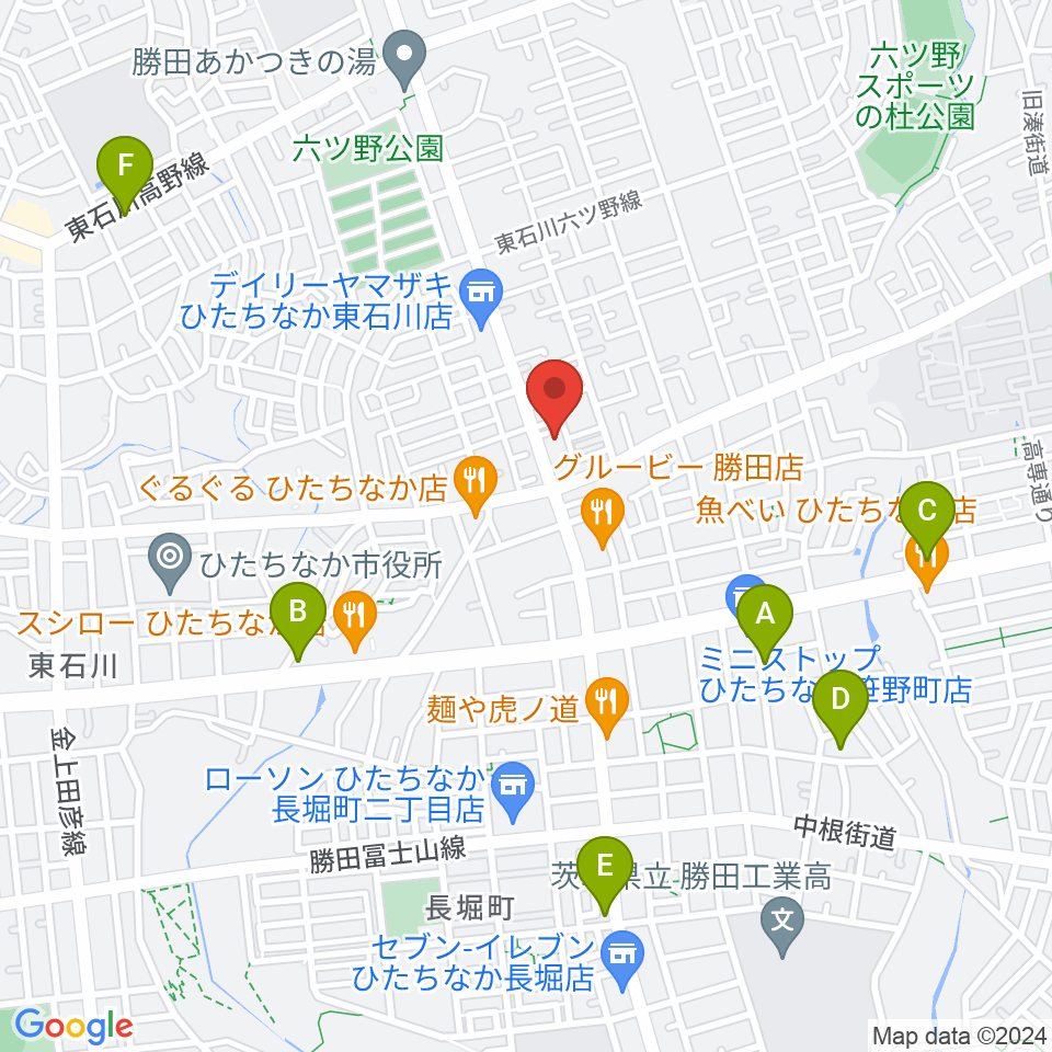 ブリックスホール周辺のカフェ一覧地図