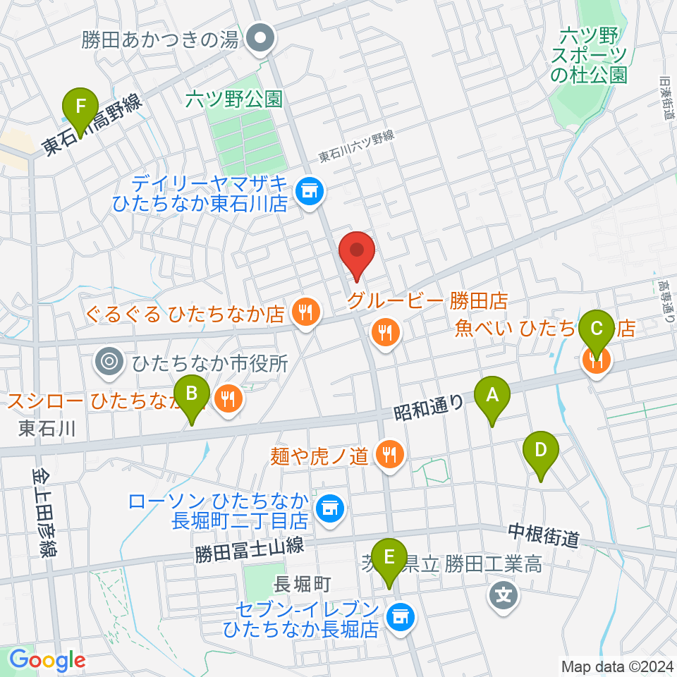 ブリックスホール周辺のカフェ一覧地図