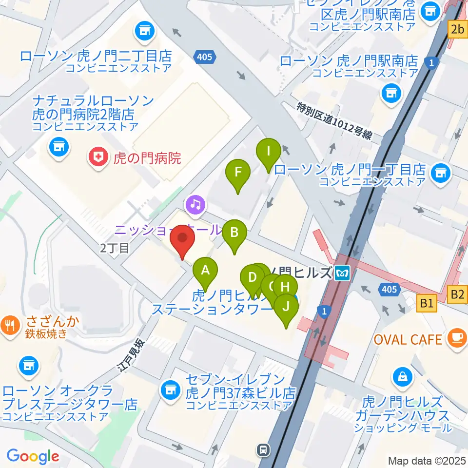 ニッショーホール周辺のカフェ一覧地図
