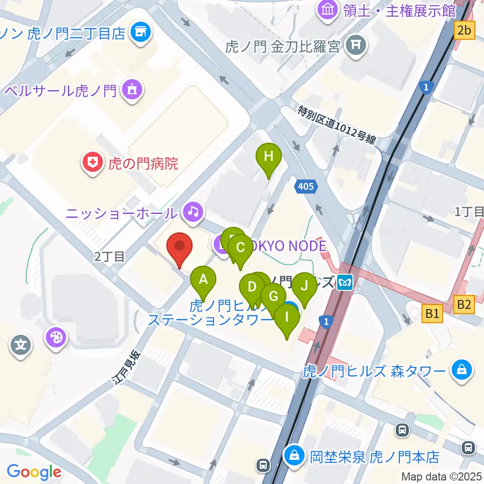 ニッショーホール周辺のカフェ一覧地図