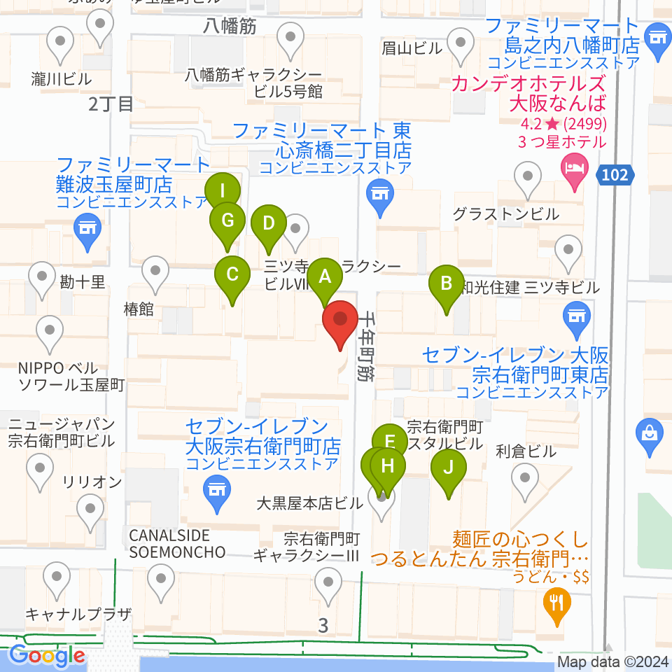 ロフトプラスワン・ウエスト周辺のカフェ一覧地図