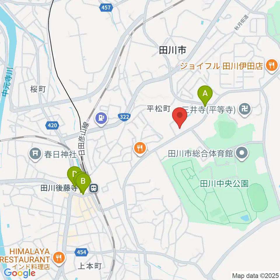 田川文化センター周辺のカフェ一覧地図
