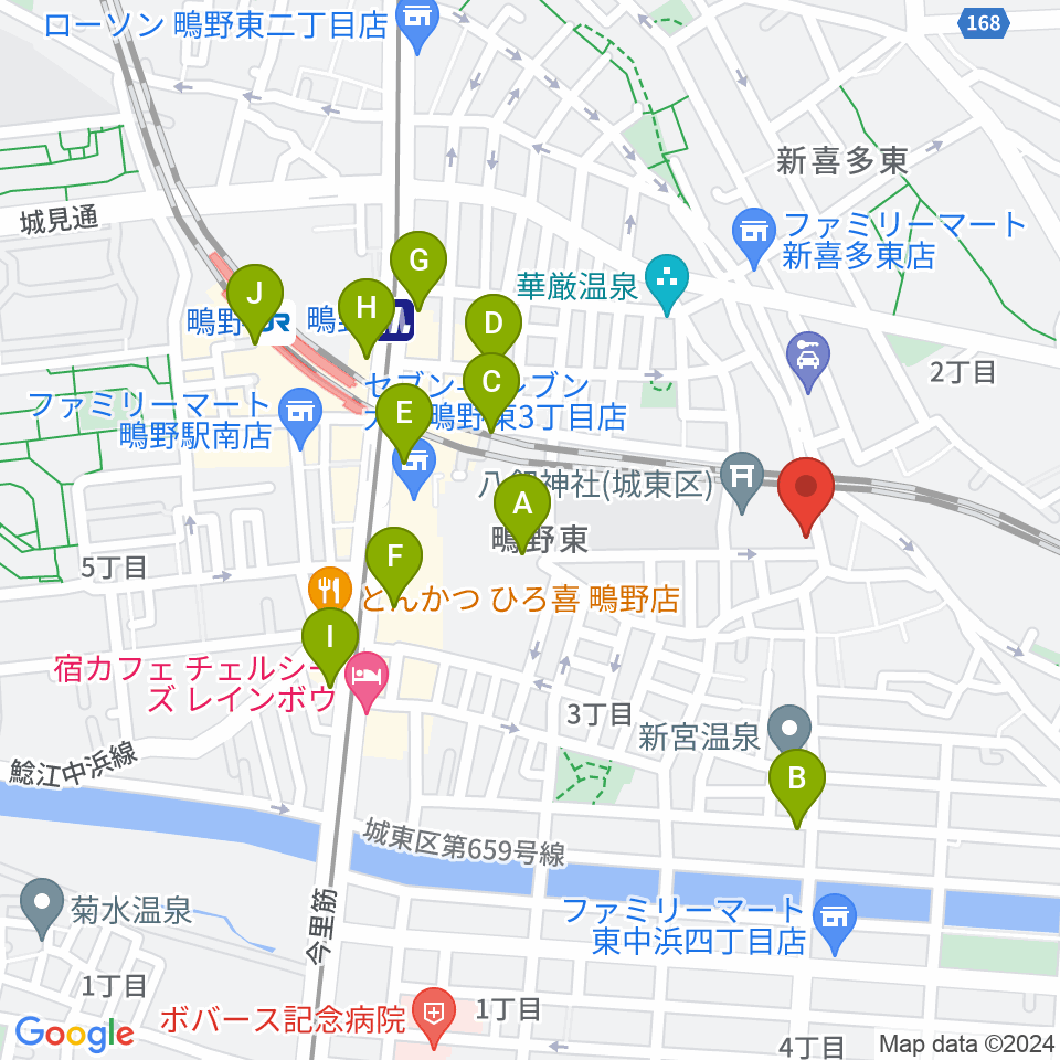 カワセドラムスクール周辺のカフェ一覧地図