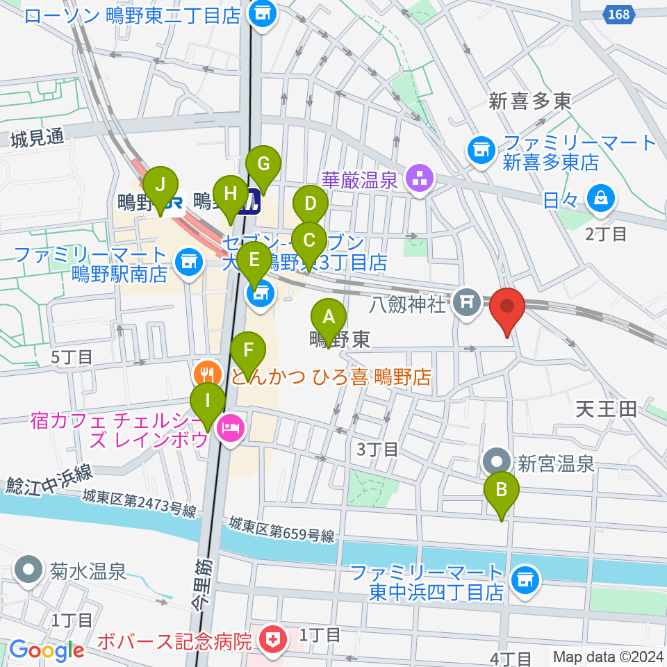 カワセドラムスクール周辺のカフェ一覧地図