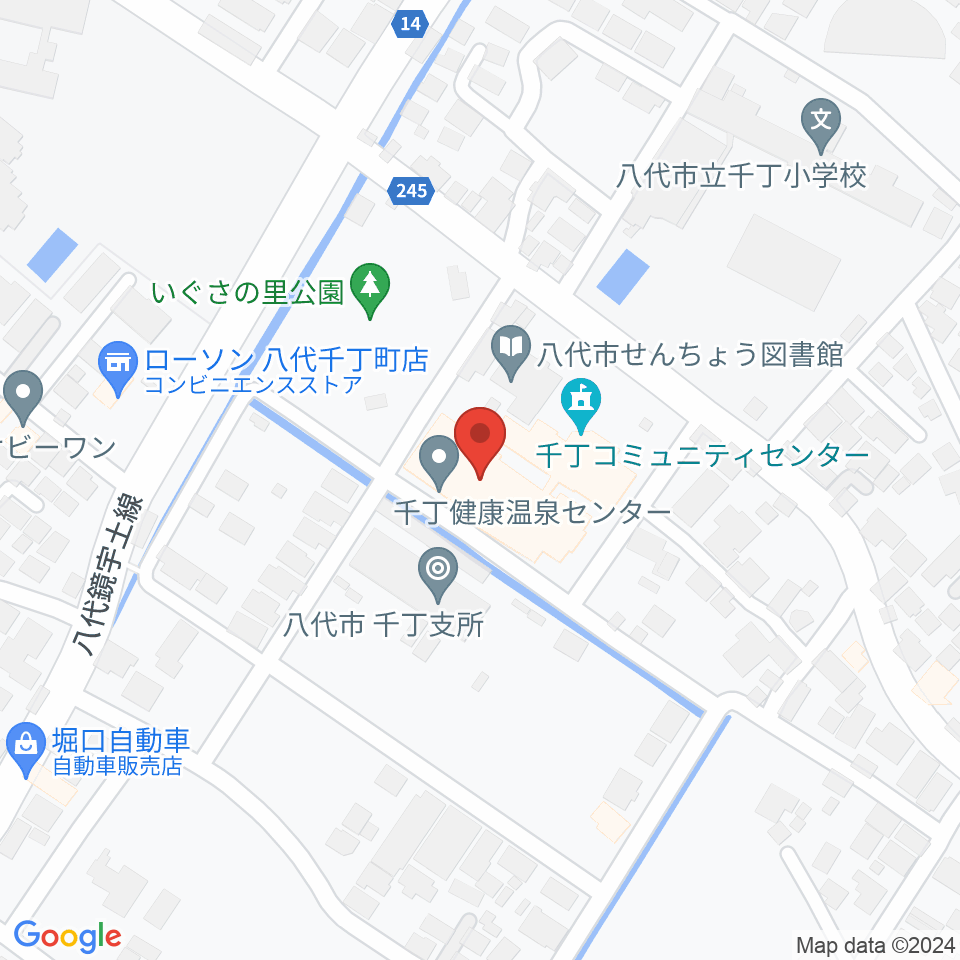 八代市公民館周辺のカフェ一覧地図