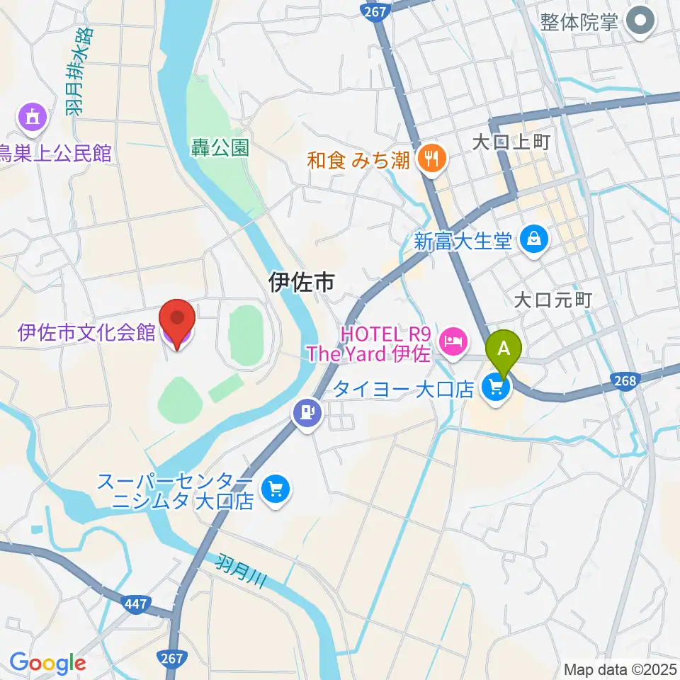 伊佐市文化会館周辺のカフェ一覧地図