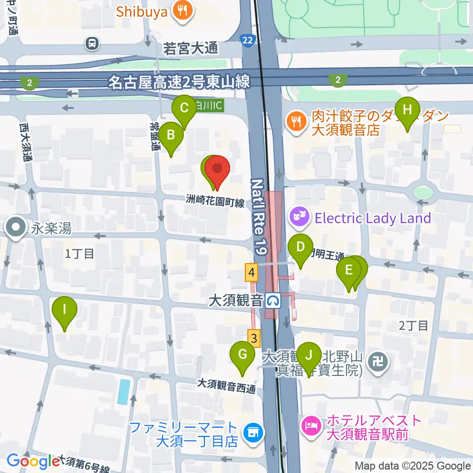 名古屋インターナショナルレジェンドホール周辺のカフェ一覧地図
