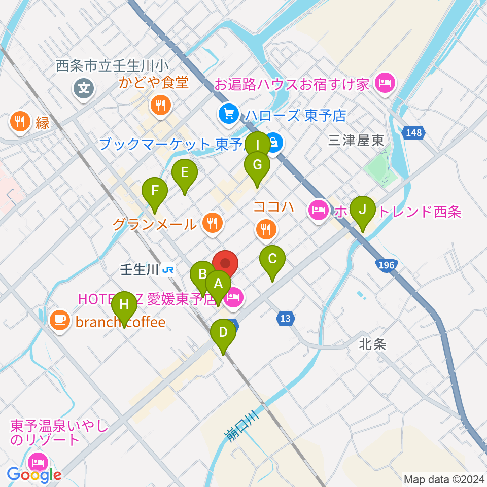 電王堂周辺のカフェ一覧地図