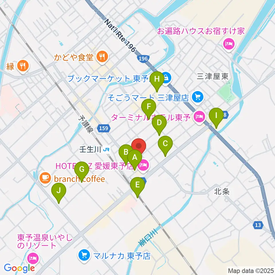 電王堂周辺のカフェ一覧地図