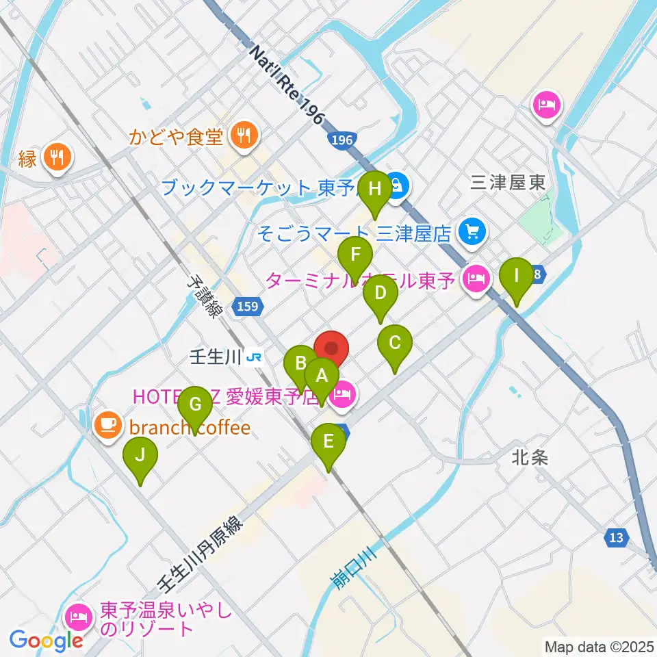 電王堂周辺のカフェ一覧地図