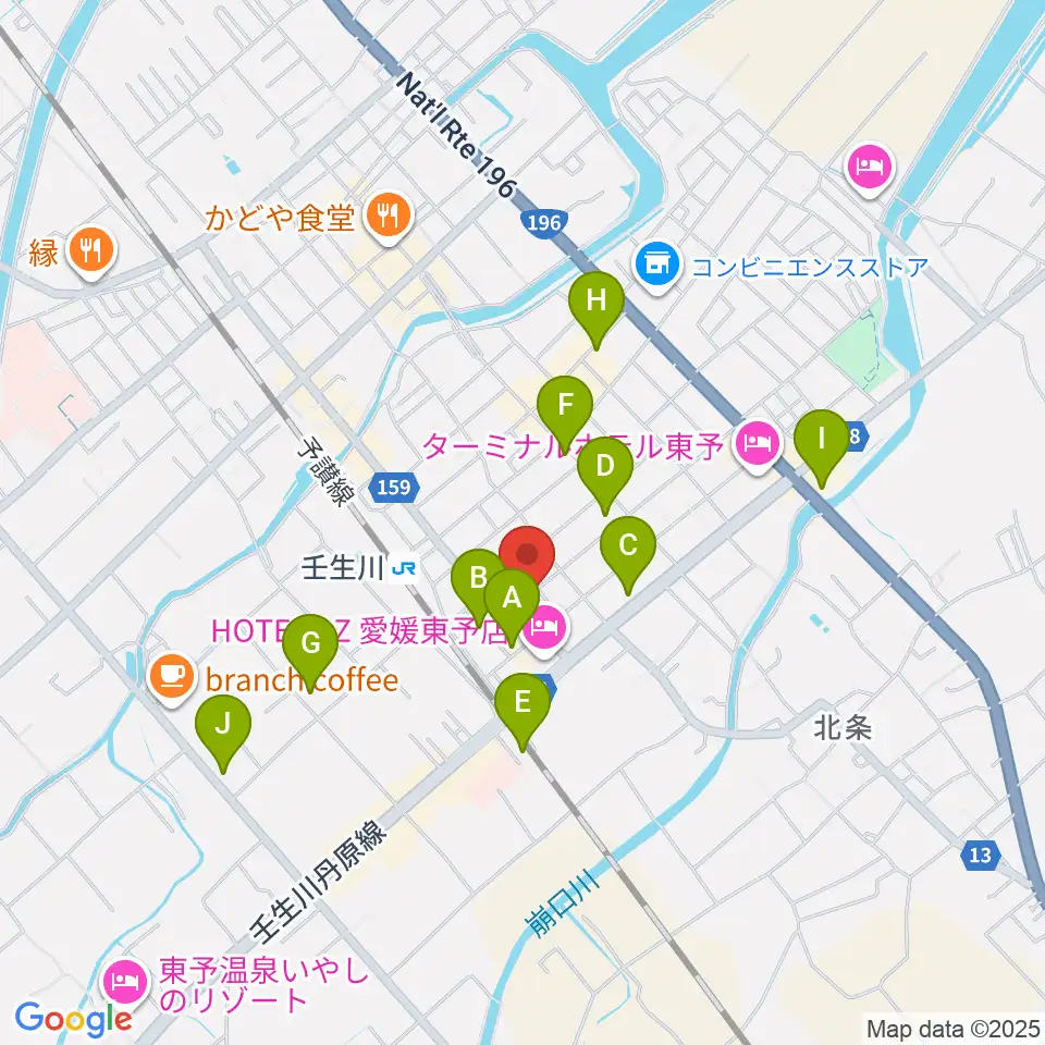 電王堂周辺のカフェ一覧地図