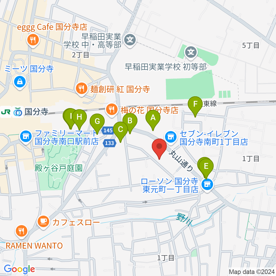 ギター屋funk ojisan周辺のカフェ一覧地図