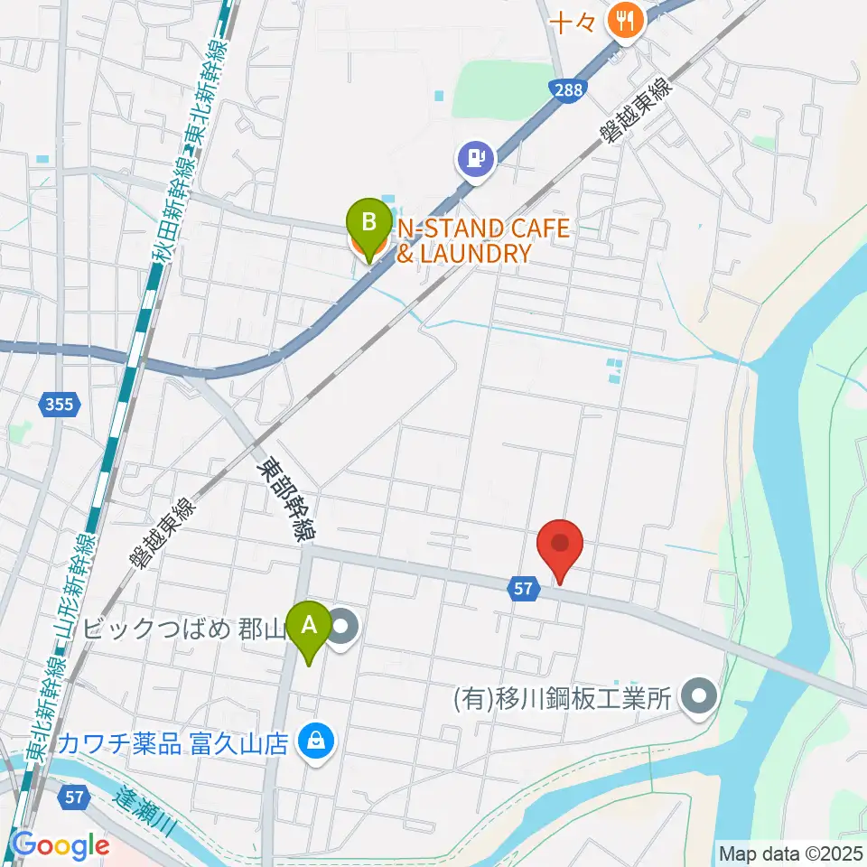 STUDIO WIN周辺のカフェ一覧地図