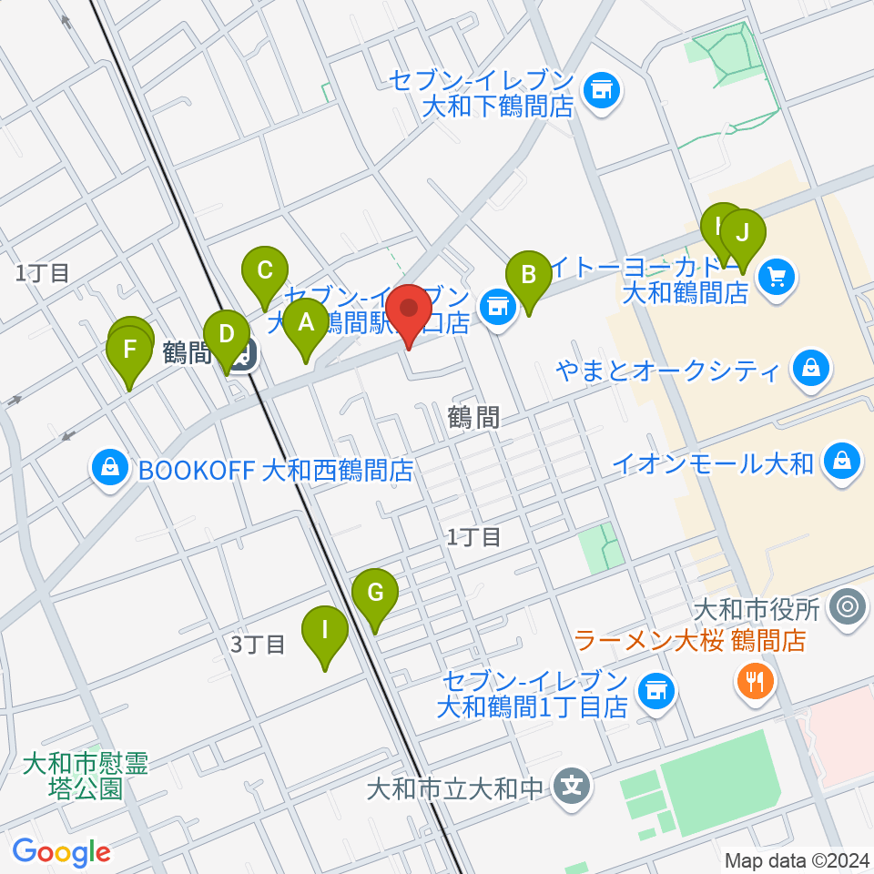 ピアノハウスジャパン周辺のカフェ一覧地図