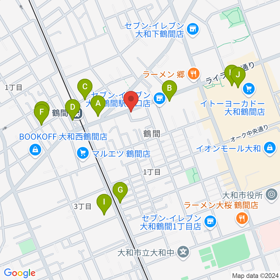 ピアノハウスジャパン周辺のカフェ一覧地図