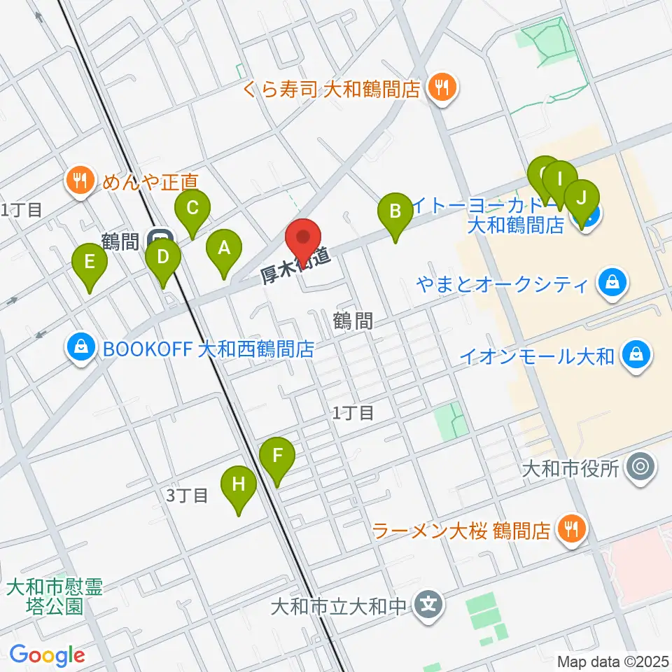 ピアノハウスジャパン周辺のカフェ一覧地図