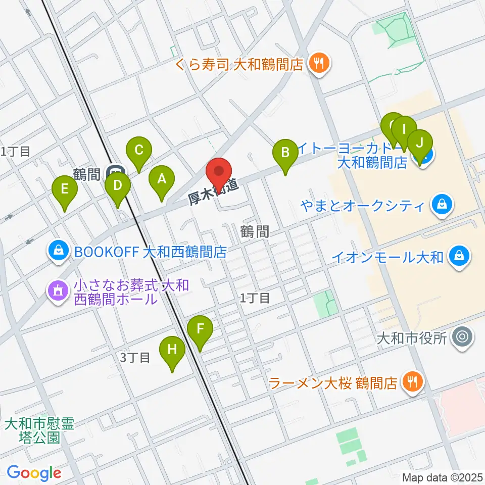 ピアノハウスジャパン周辺のカフェ一覧地図