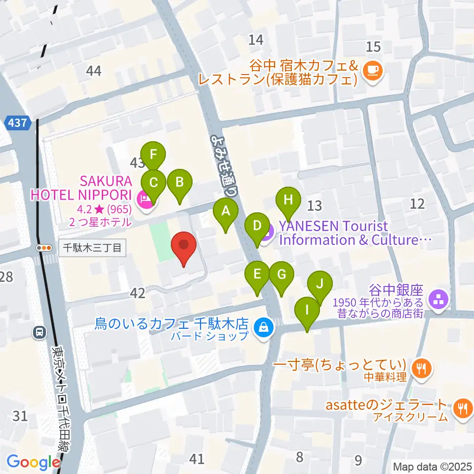サミーミュージックワールド周辺のカフェ一覧地図