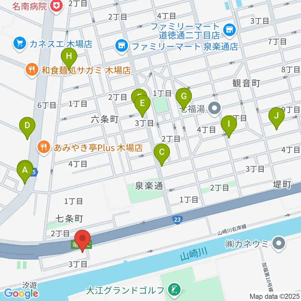 JB HALL周辺のカフェ一覧地図