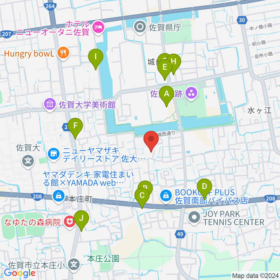 いはらのりこ ピアノ＆リトミック教室周辺のカフェ一覧地図