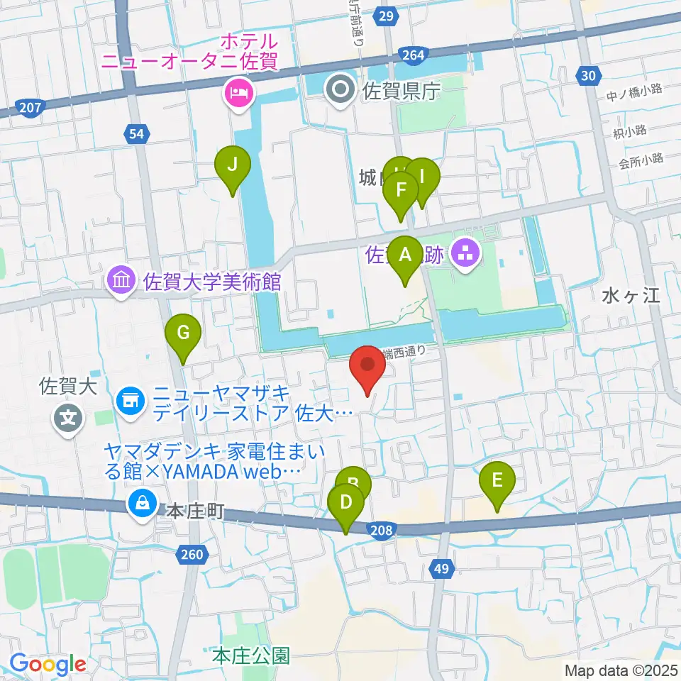いはらのりこ ピアノ&リトミック教室周辺のカフェ一覧地図
