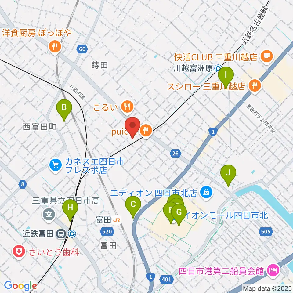 HOLYHOUSE STUDIOS周辺のカフェ一覧地図
