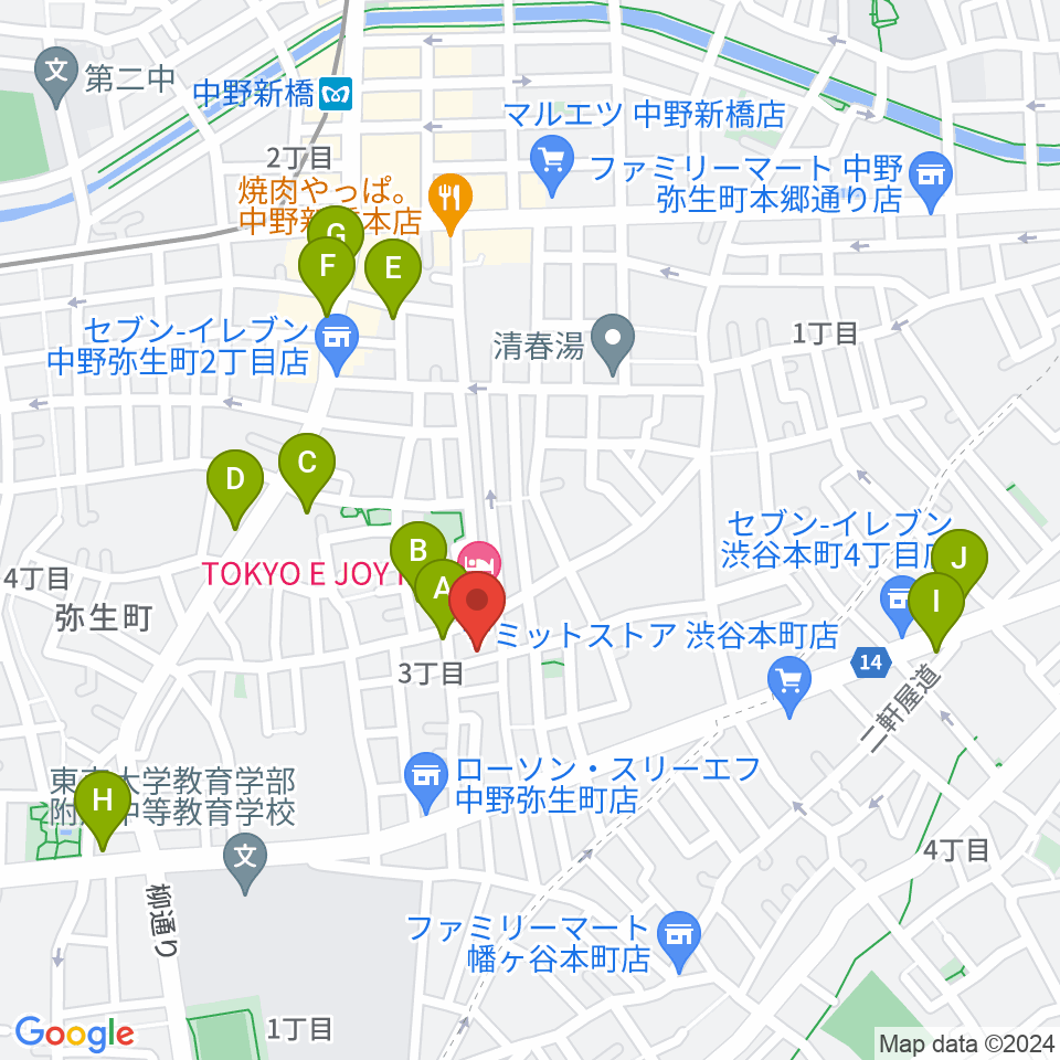 LEEDS MUSIC周辺のカフェ一覧地図