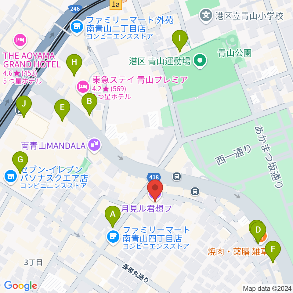 月見ル君想フ周辺のカフェ一覧地図