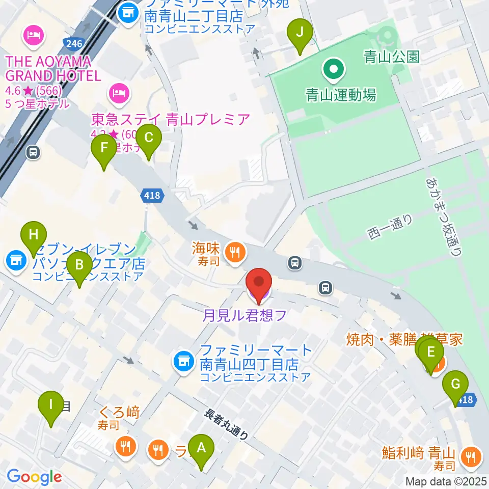 月見ル君想フ周辺のカフェ一覧地図
