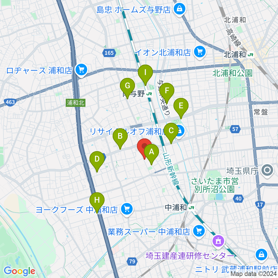 西堀音楽外語学院周辺のカフェ一覧地図