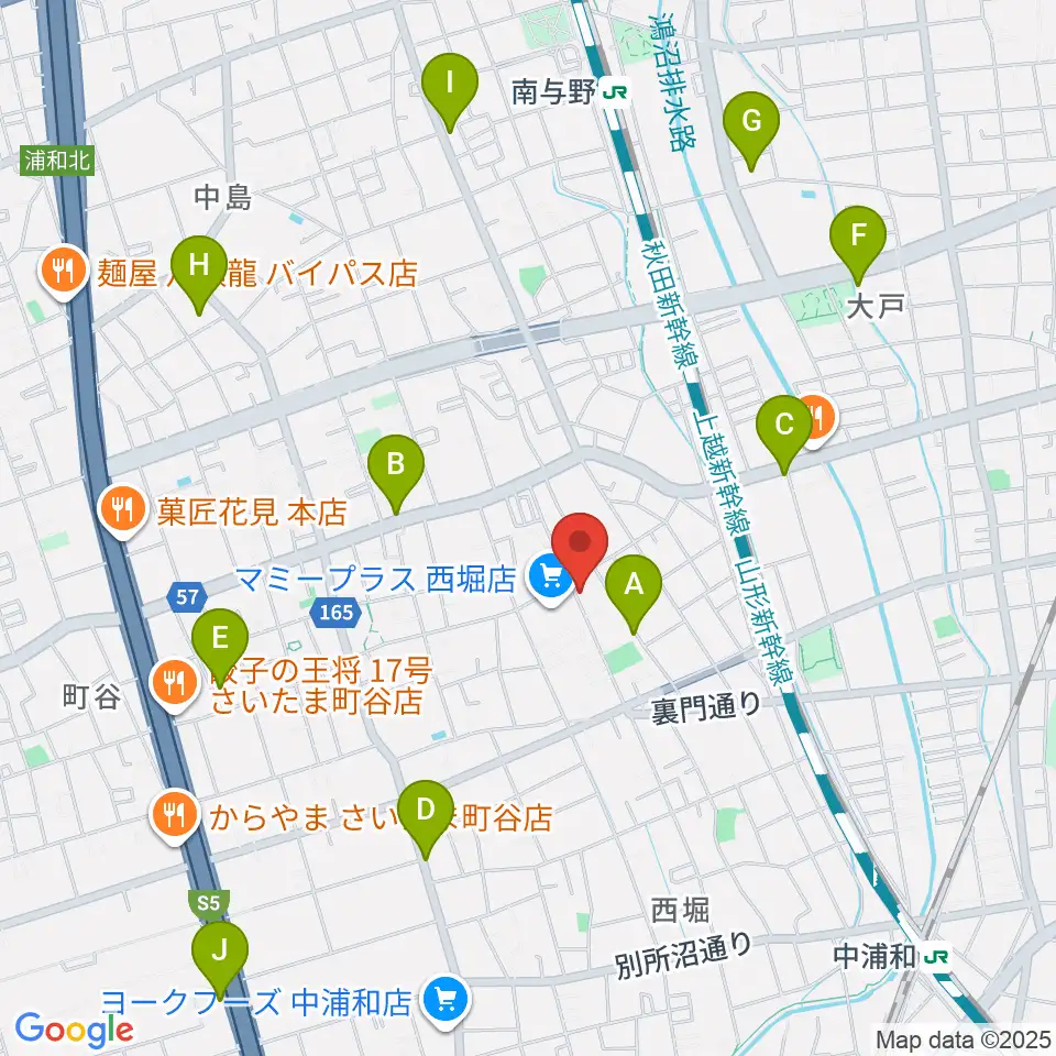 西堀音楽外語学院周辺のカフェ一覧地図
