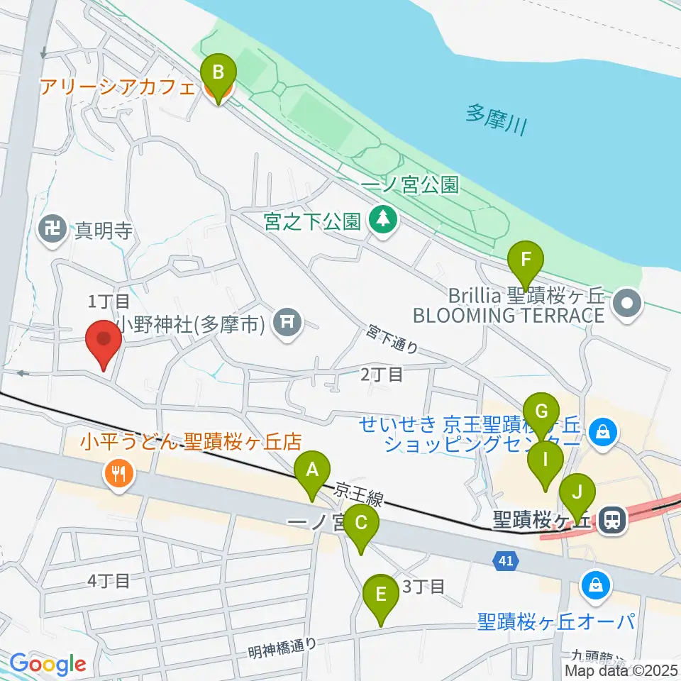 バグパイプ販売店 Dスロー周辺のカフェ一覧地図