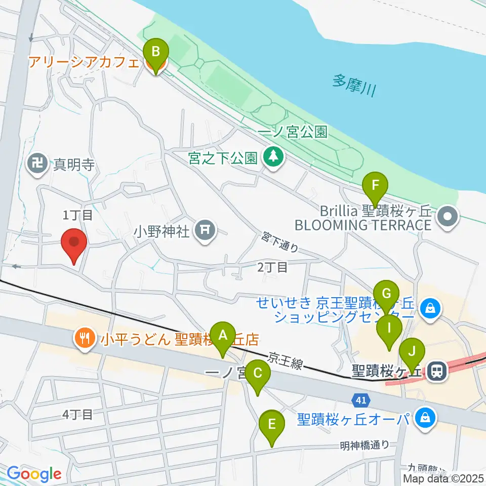 バグパイプ販売店 Dスロー周辺のカフェ一覧地図