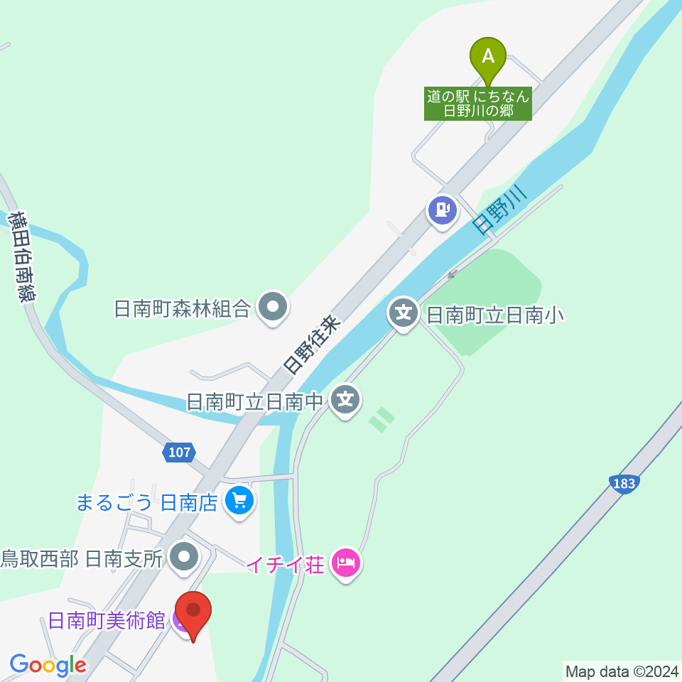 日南町総合文化センターさつきホール周辺のカフェ一覧地図