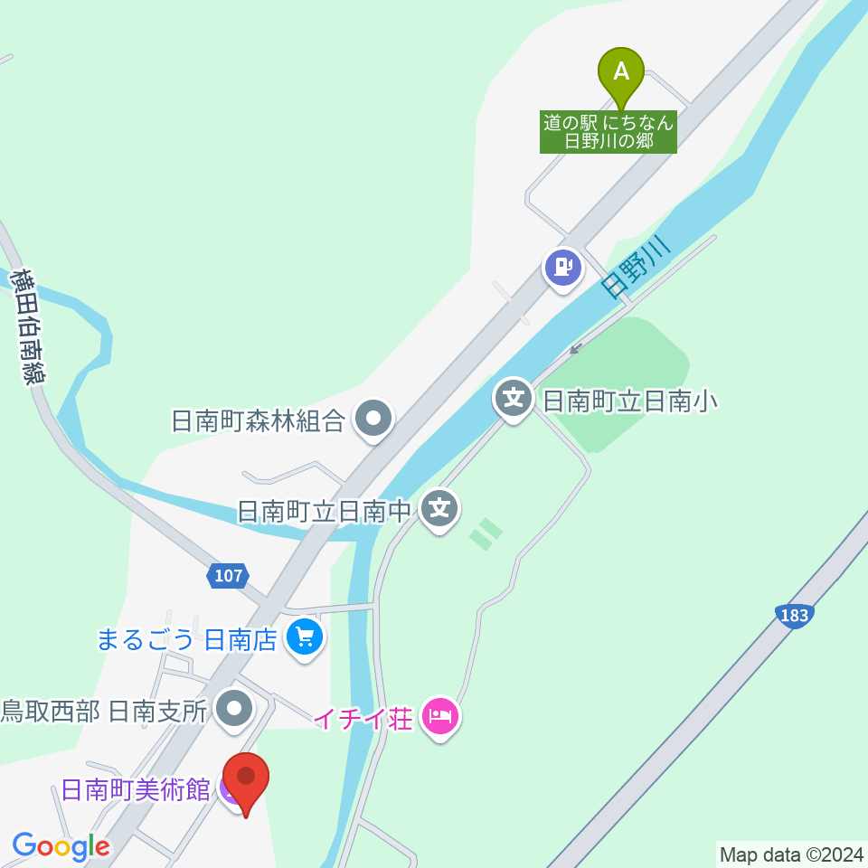 日南町総合文化センターさつきホール周辺のカフェ一覧地図