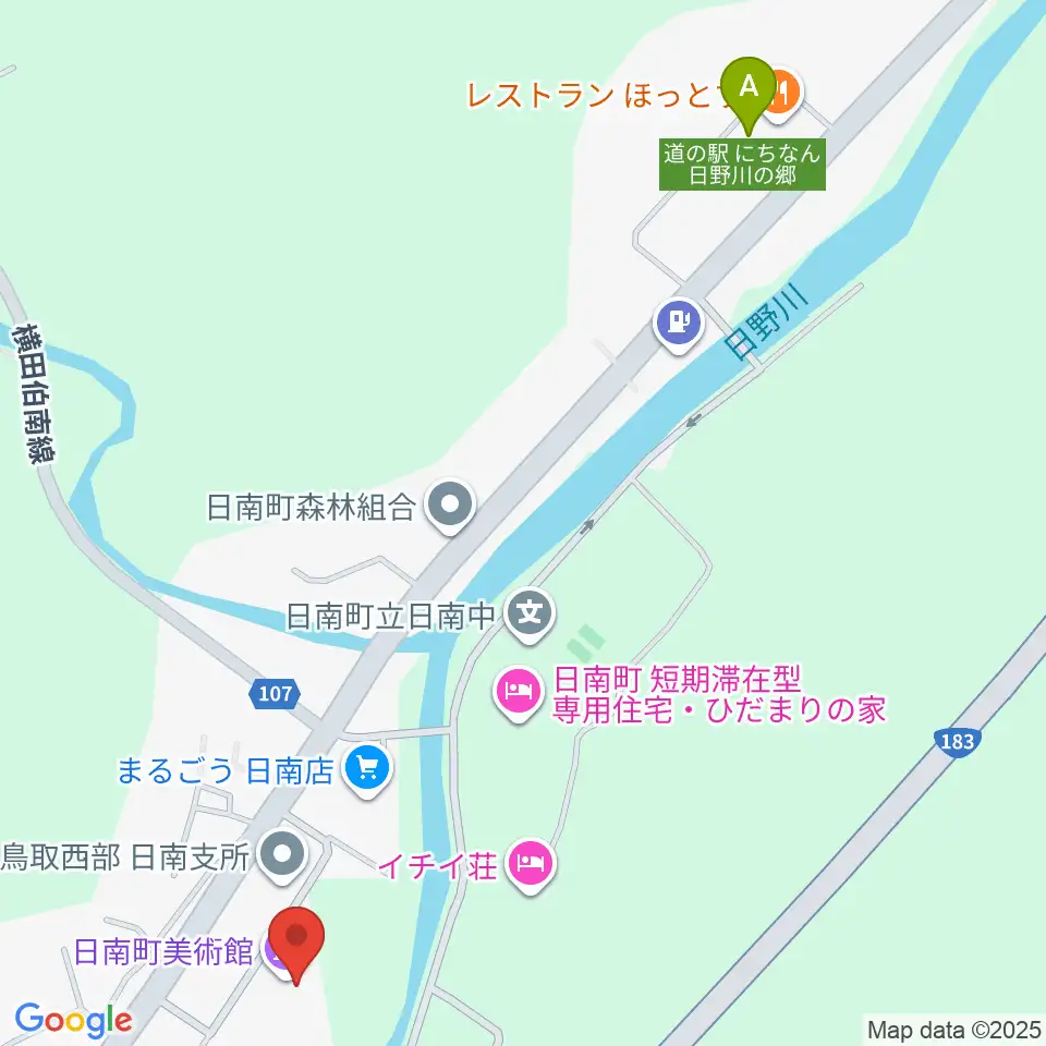 日南町総合文化センターさつきホール周辺のカフェ一覧地図