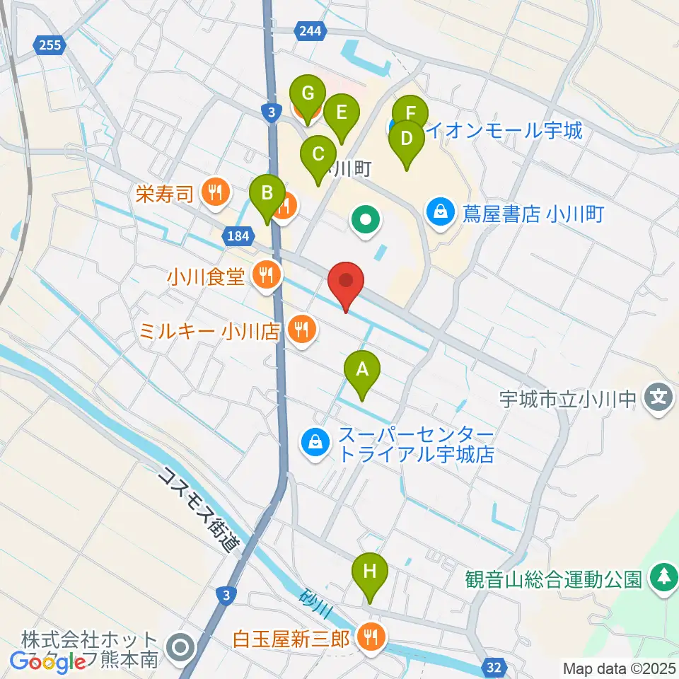 小川総合文化センター ラポート周辺のカフェ一覧地図