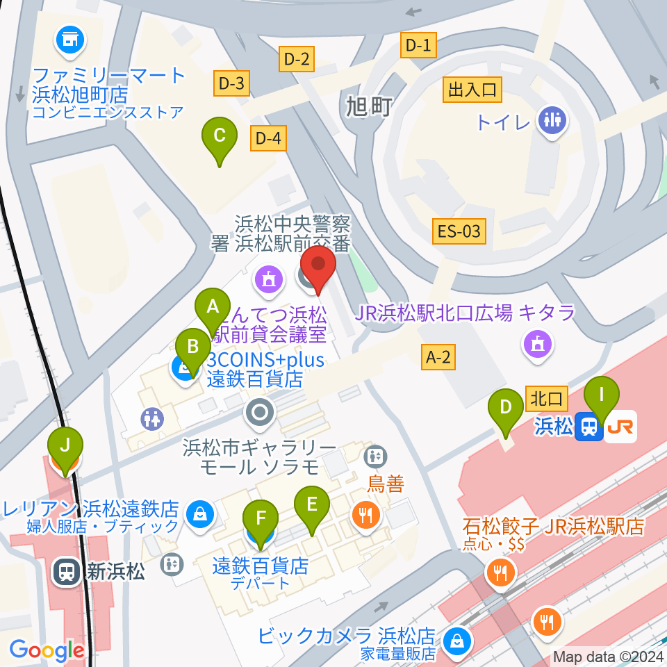 えんてつホール周辺のカフェ一覧地図