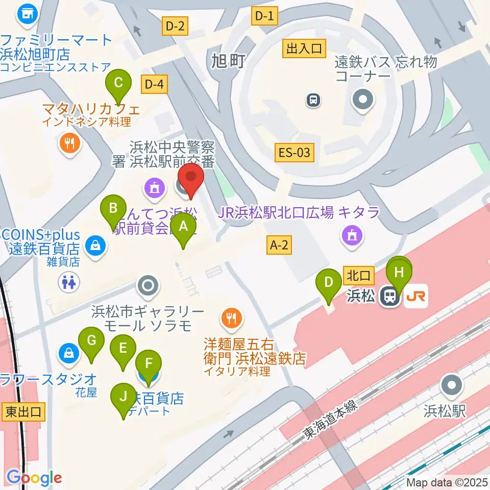 えんてつホール周辺のカフェ一覧地図