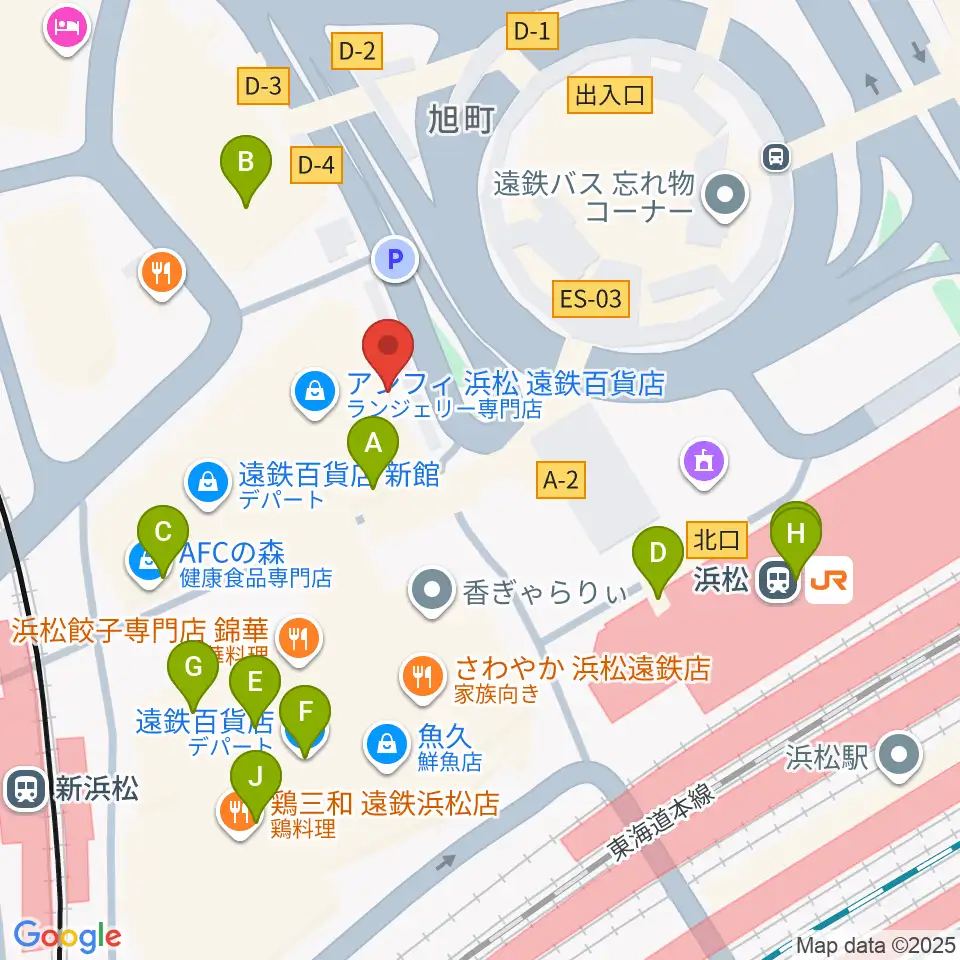 えんてつホール周辺のカフェ一覧地図