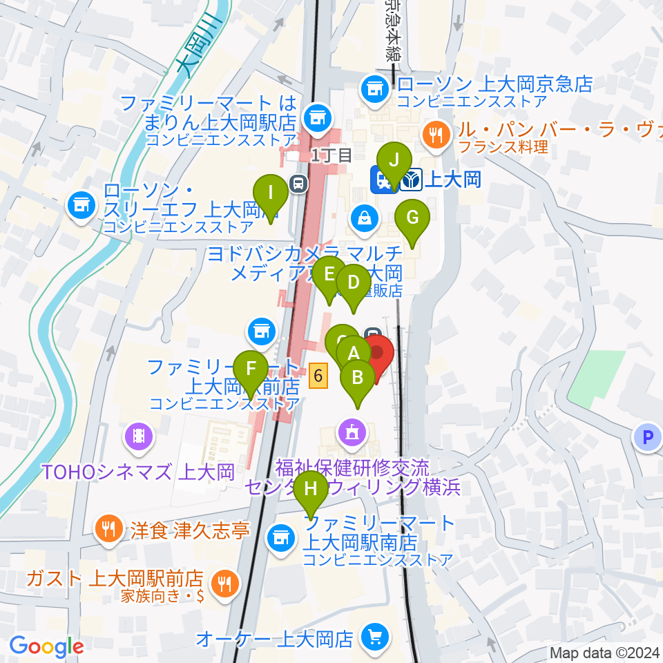 港南区民文化センター ひまわりの郷周辺のカフェ一覧地図