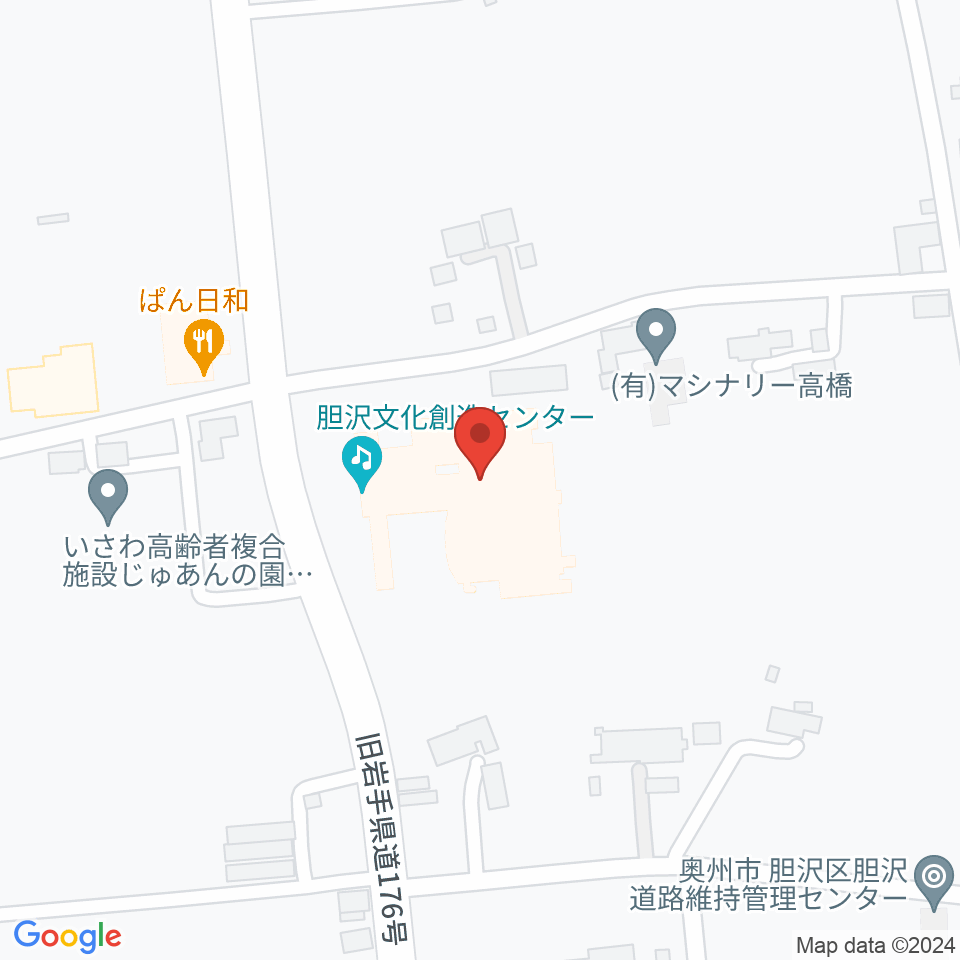 胆沢文化創造センター周辺のカフェ一覧地図