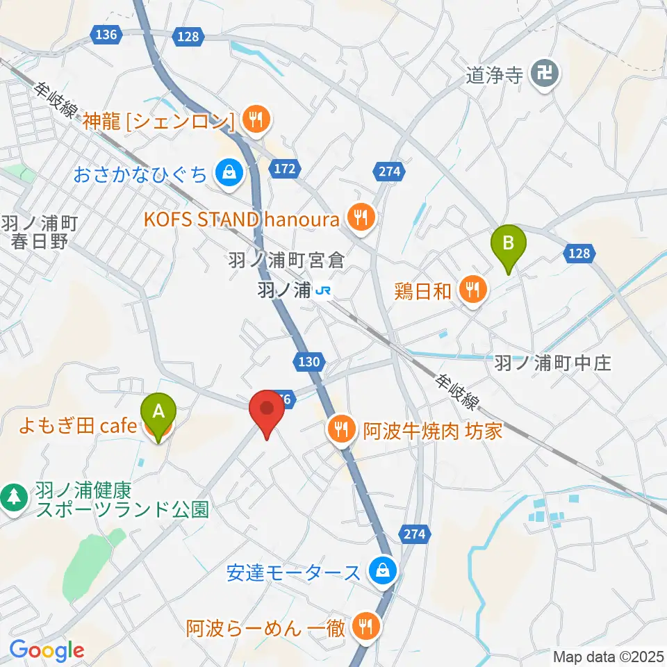 コスモホール（阿南市情報文化センター）周辺のカフェ一覧地図