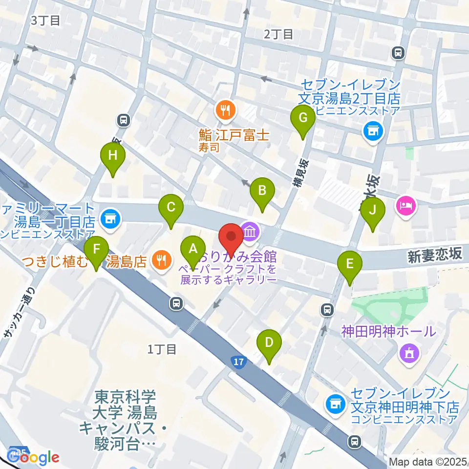 御茶ノ水KAKADO周辺のカフェ一覧地図