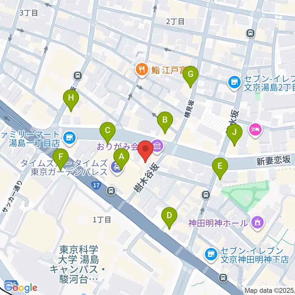 御茶ノ水KAKADO周辺のカフェ一覧地図