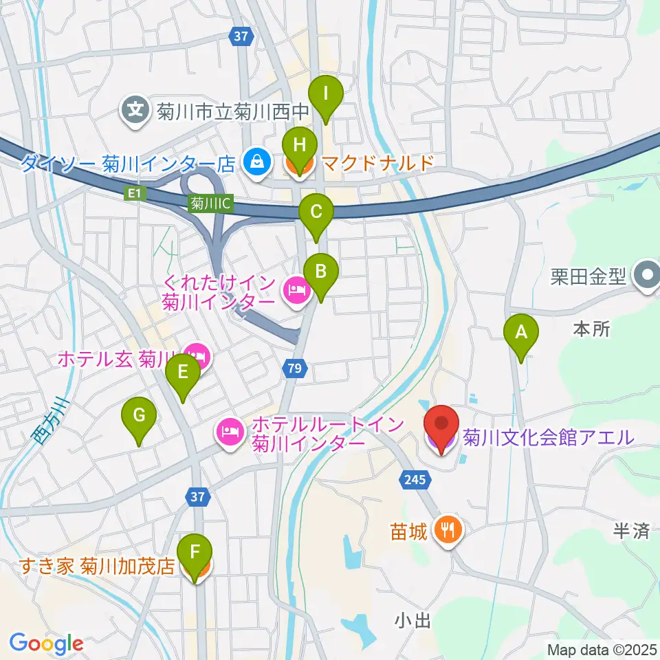 菊川文化会館アエル周辺のカフェ一覧地図